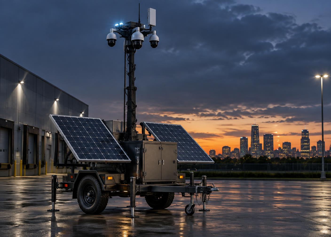 Solar Mobile Camera Trailers deployed in a Houston security operation