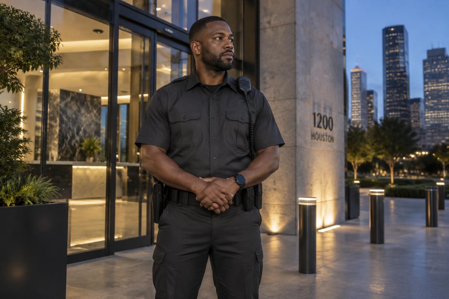 Armed Security Officers in Houston, TX — VantagePro Security officer on assignment